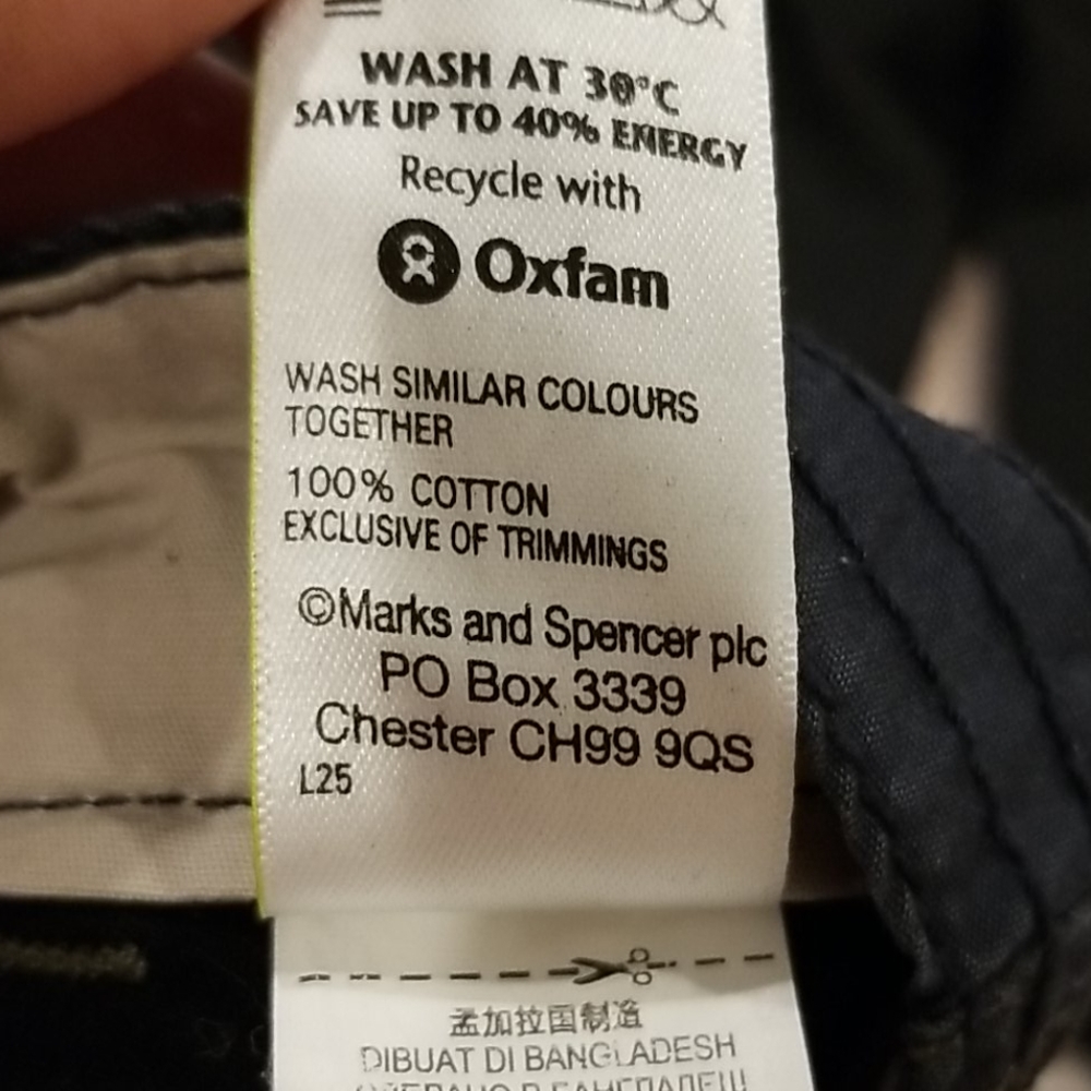 Marks & Spencer Men's Cargo Blue Shorts - Picture 3 of 4